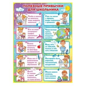 Плакат А2 «Полезные привычки для школьника» 3001695