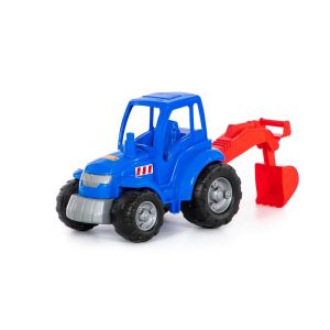 Трактор Чемпион синий с лопатой 84736 360x225x315