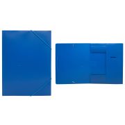 Папка на резинках А4 0,5мм «BURO» PRB04BLUE A4 непрозр. синий корешок 15мм
