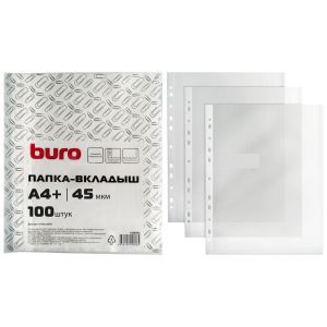 Папка-файл А4+ 45мкм Buro глянцевые (упак.:100шт)