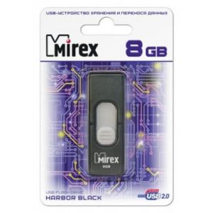 Флэш-драйв 8GB Mirex USB HARBOR BLACK