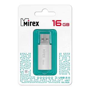 Флэш-драйв 16GB Mirex USB UNIT SILVER