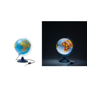 Глобус физ/полит. 250мм с подсветкой Globen Ке022500195 рельефный