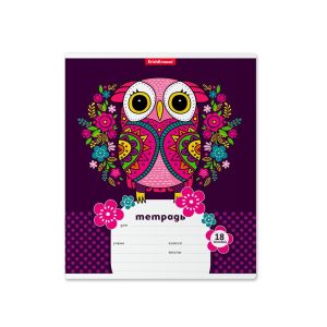 Тетрадь 18л. лин. 018010154-45093 ErichKrause Flower Owl