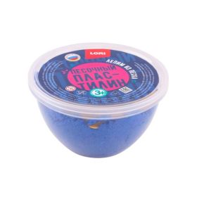 Пластилин песочный Пп-005 250г «Синий» формочка