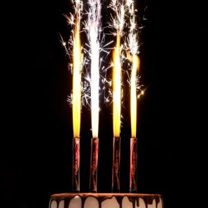 Набор тортовых свечей «Фонтаны» 10см (4шт) Радужное пламя 5258626 MF-008