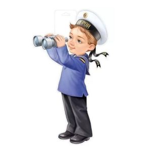Плакат А3 59,137,00 Мальчик-моряк с биноклем
