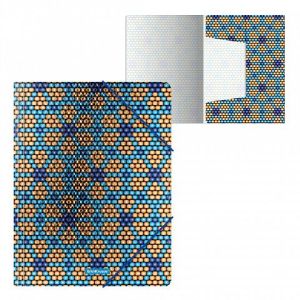 Папка на резинках А4 0,5мм ErichKrause® Blue&Orange Beads 52898