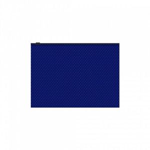 Папка на молнии А5 ZIP ErichKrause® Diamond Total Blue 55090 полупрозр., синяя
