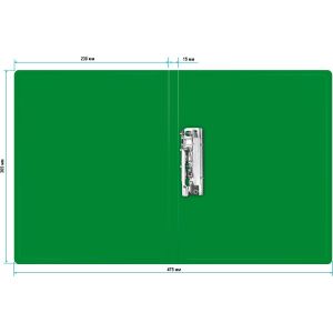 Папка с прижимом 0,5мм Buro -ECB04CGREEN A4 пластик зеленый