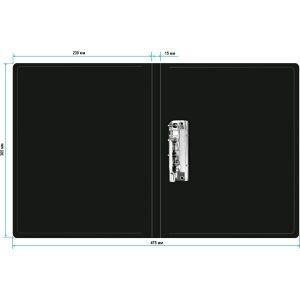 Папка с прижимом 0,5мм Buro -ECB04CBLACK A4 пластик черный