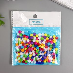 Бусины пластик «Цветные кругляшки» набор 20 гр 0,3х0,5х0,5см 5392156