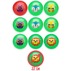 Мяч ПВХ 22см «Зверята» цвет микс,пакет) GQ527-13