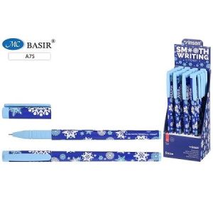 Ручка на масл. основе A75 VINSON Snow синяя, 0,7мм