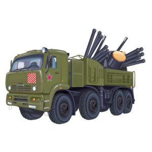 Вырубная фигурка М-14983 Военная машина Панцирь (для аппликаций)