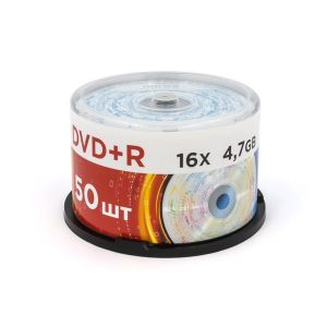 Диск DVD+R Mirex Printable Ink-Jet 16X 4,7GB (полная заливка)  Cake box 50 (50/300)