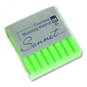 Пластика «Sonnet» флуоресцент. зеленый,брус 56 г. 5965725