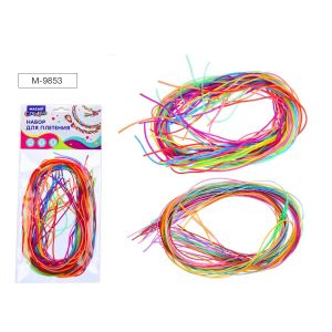 Набор для плетения COLORS : 25  цветных шнуров  длиной 80 см., 8 цветов ассорти M-9853