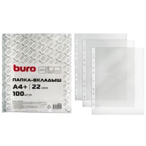 Папка-файл А4+ 22мкр «Buro» глянц. 1496910 (цена за 100шт)