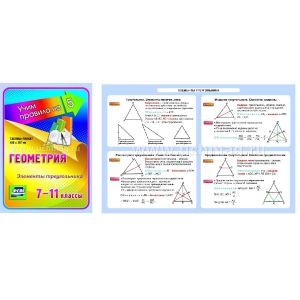 Плакат А3 Геометрия. Элементы треугольника. 7-11 классы НП-88