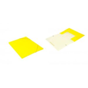 Папка на резинках А4 0,5мм DNE510 Бюрократ Double Neon желтая
