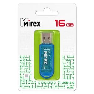 Флэш-драйв 16GB Mirex USB ELF BLUE (ecopack) 2.0