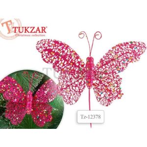 Декоративное украшение БАБОЧКА TZ 12378 розовое
