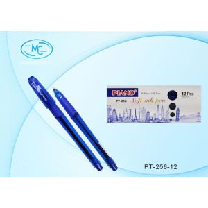 Ручка на масляной основе Piano PT-256-12 Tourist синяя, игольчатая, пишущий узел 0,7мм, толщина линии письма 0,38мм