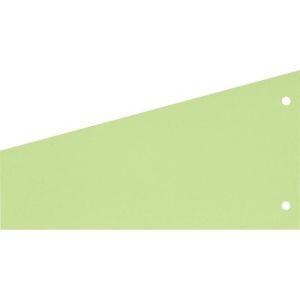 Разделитель листов картонный 100 листов по цветам зеленый трапеция 216165