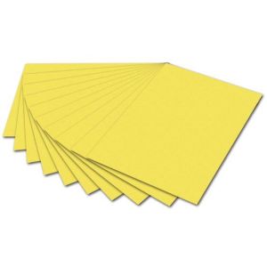 Бумага цветная 50*70см 300гр/м2 FOLIA желтый лимонный 6112