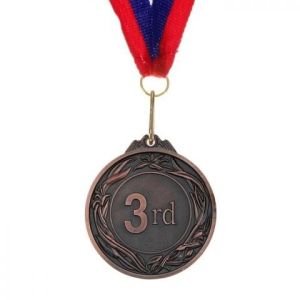 медаль призовая 008 диам 6,5 см. 3 место. Цвет бронз 506933