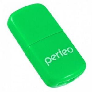 Картридер Perfeo Card Reader Micro SD (PF-VI-R009 Green) зелёный PF_4869