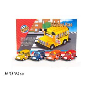 Модель КТ4004D 4' School Bus 4 цвета Школьный автобус