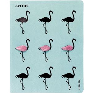 Дневник универс. «deVENTE. Fur flamingo» 2020032 иск. кожа, апплик. из меха