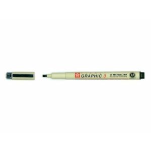 Ручка капиллярная черная Pigma Graphic 3 3.0мм