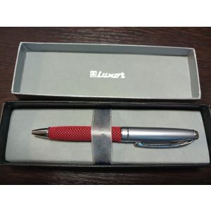 Ручка подарочная LUXOR мет. «Anaida» 2885 синяя, красный корпус, в футляре