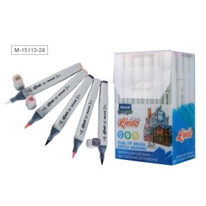 Набор маркеров для скетчинга 24цв. M-15113-24 LINDO (пастельные цвета)