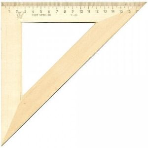 Треугольник деревянный 18см 45/45 С15