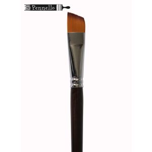 Кисть синтетика №8 скошенная Pennello DELUXE длинная ручка