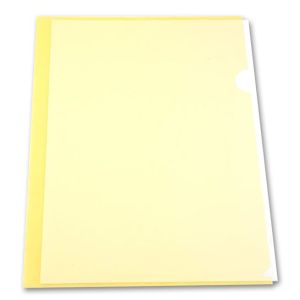 Папка-уголок А4 0,10мм Е100 тисненая желтая