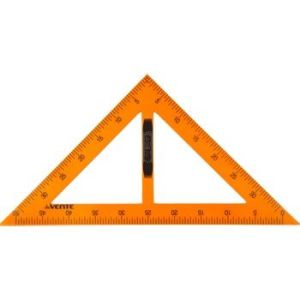 Треугольник пластик 5097801 «deVENTE» 45°/45°/90°, с ручкой, для классной доски