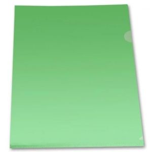 Папка-уголок А4 0,10мм Е100 тисненая зеленая