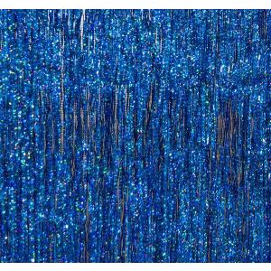 Дождик 1,5м ширина 10см 16мкр голография DJ02 Синий