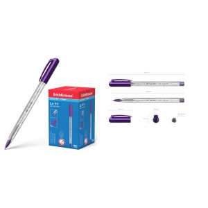 Ручка шарик. ErichKrause® U-11 Ultra Glide Technology 37054 цв.чернил фиолет.