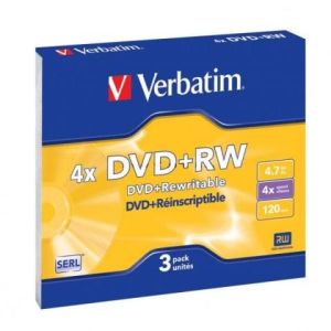 Диск DVD+RW Verbatim 4,7Gb 4х SL/3