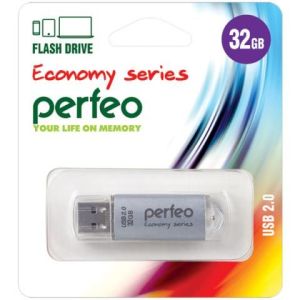 Флэш-драйв 32GB Perfeo  USB E01 Silver economy series