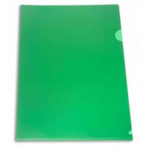 Папка-уголок А4 180мкр Е310N непрозр. глянц. плотн. зеленая