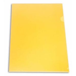 Папка-уголок А4 180мкр Е310N непрозр. глянц. плотн. желтая