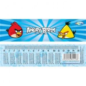 Линейка-закладка пластик. 15см 84416 «Аngry birds»