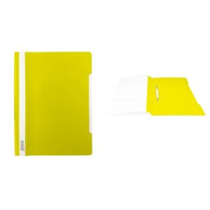Скоросшиватель А4 пластиковый PSL20 Люкс 0.14/0.18 желтый